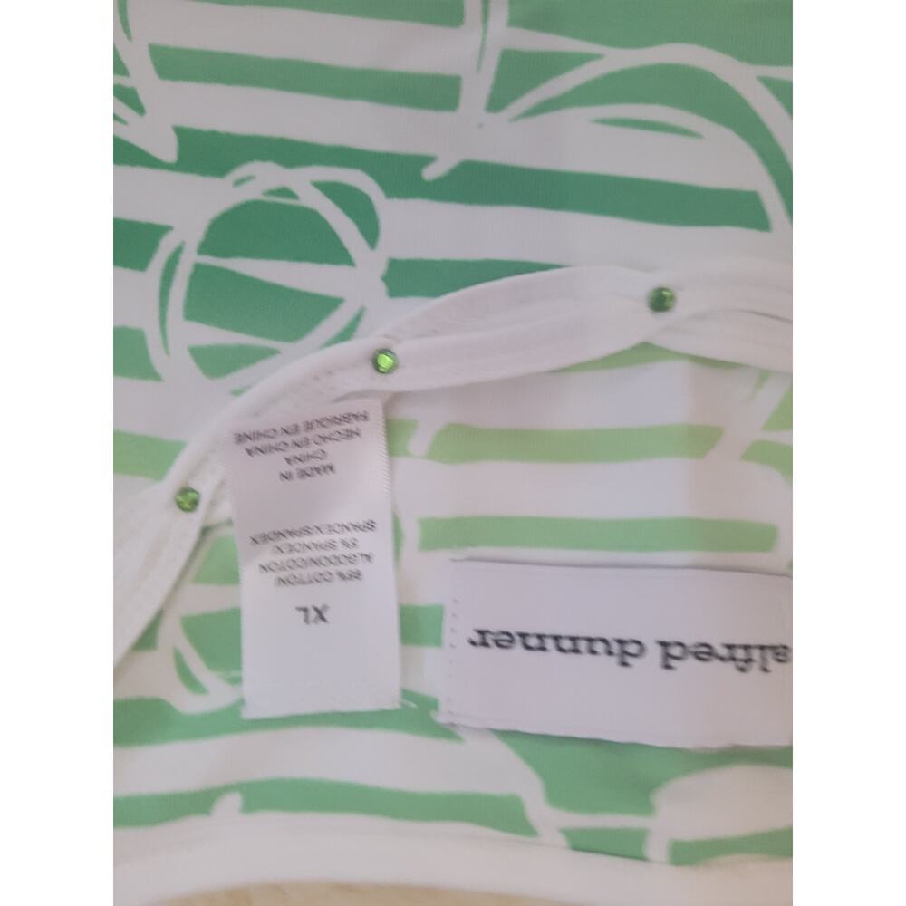 Alfred Dunner Green Floral Shirt Floral Embellished Collar Women Sz XL - Picture 3 of 6